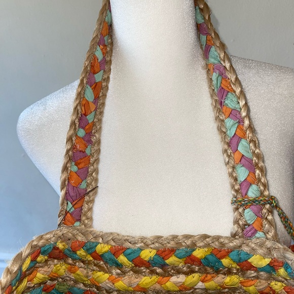 NWT Francesca’s Collection Shelby XL Jute tote bag - Picture 7 of 8